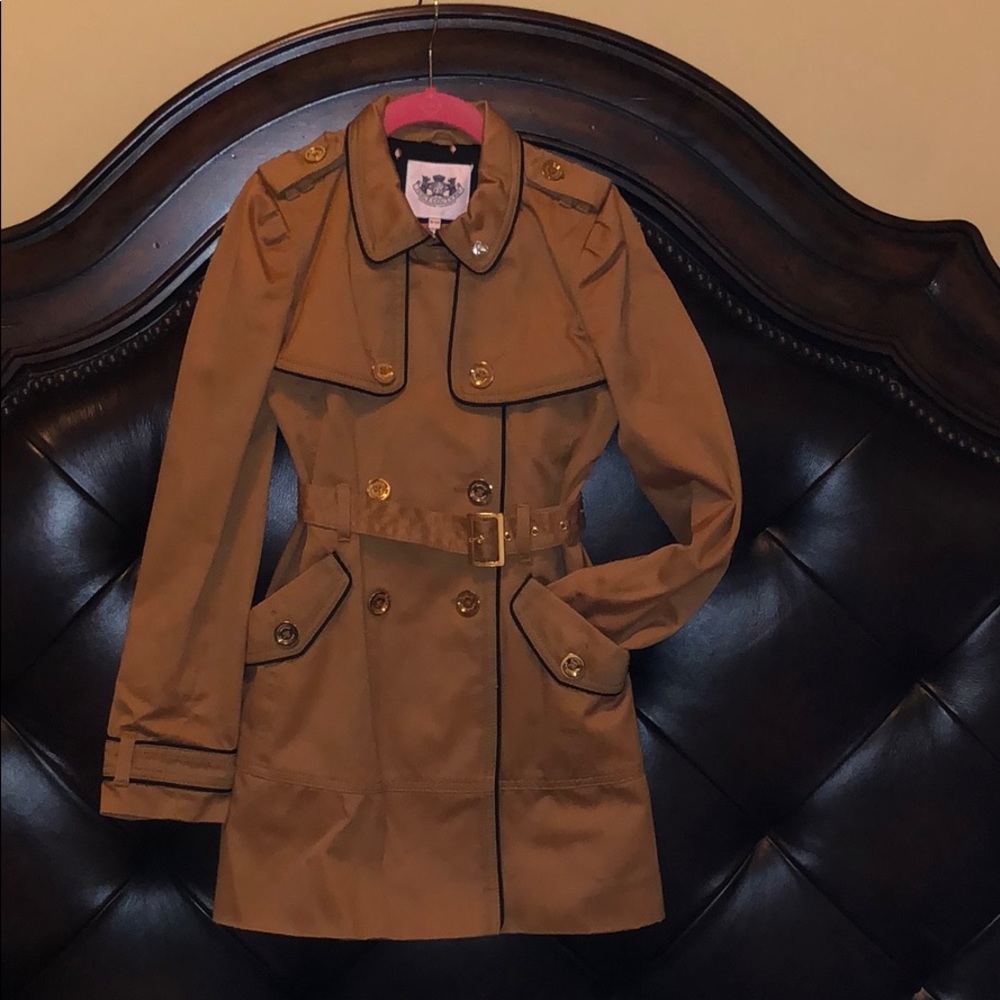 Juicy couture 100% cotton trench coat